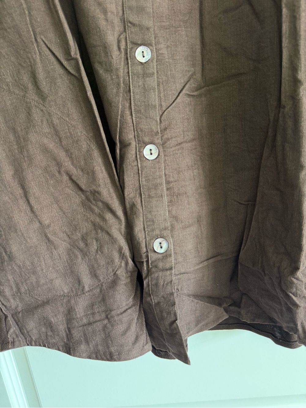Young Threads NWT Brown Button Front Blouse Size Large Boho Cottagecore - Picture 6 of 11